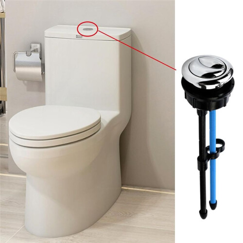 Toilet Tank Button Dual Push Flushing Toilet Button Replacement Toilet Flush Button with Thread 38mm / 1.49Inch 2pack 1