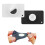 Bracket Wallet Card Cutting Sleeve Anti-Lost Device Locator is Clamped with Protective Shell.White 2