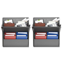 2 Pack RV Shoe Storage with Sticky Adhesive Tape, over the Door Shoe Rack,Wall Hanging Shoe Organizer with Pockets Gray