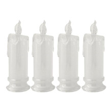 4 Bougies LED Sans Flamme, Bougies Piliers en Liquidation LED, Batterie Incluse, DéCoration pour Halloween et NoëL