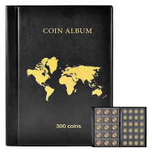 300 Pockets Coin Collection Book Coin Collection Holder Album Commemorative Coin Organizer Storage for Badges