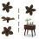 Flower Drawer Knobs Petal Cabinet Knobs Dresser Knobs Furniture Drawer Pulls Handles for Wardrobe Door Pulls Bronze 4
