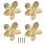 Flower Drawer Knobs Petal Cabinet Knobs Dresser Knobs Furniture Drawer Pulls Handles for Wardrobe Door Pulls Old Gold 1