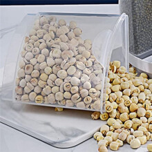 Rotating Partition Grain Jar, Kitchen Rice Bucket, Food Storage Container, Large-Capacity Sealed Food Jar with Lid