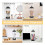 Straw Holder for Standard Size Drinking Straws, Plastic Straw Dispenser for Counter with Lid 5