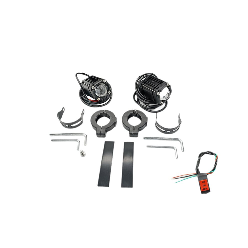 Motorcycle Spotlight Led High Beam Headlight With High And Low Beams And Dual Beams Strobe White/Yellow 6133381004764