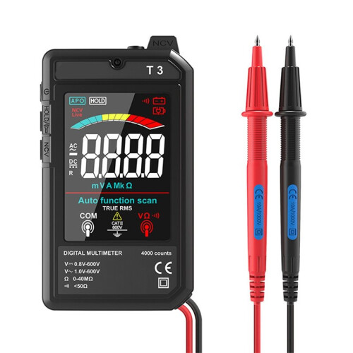 T3  Digital Multimeter with Type-C Charging, 4000 Counts,NCV Live Wire Detection, Color Display Multimeter Tool