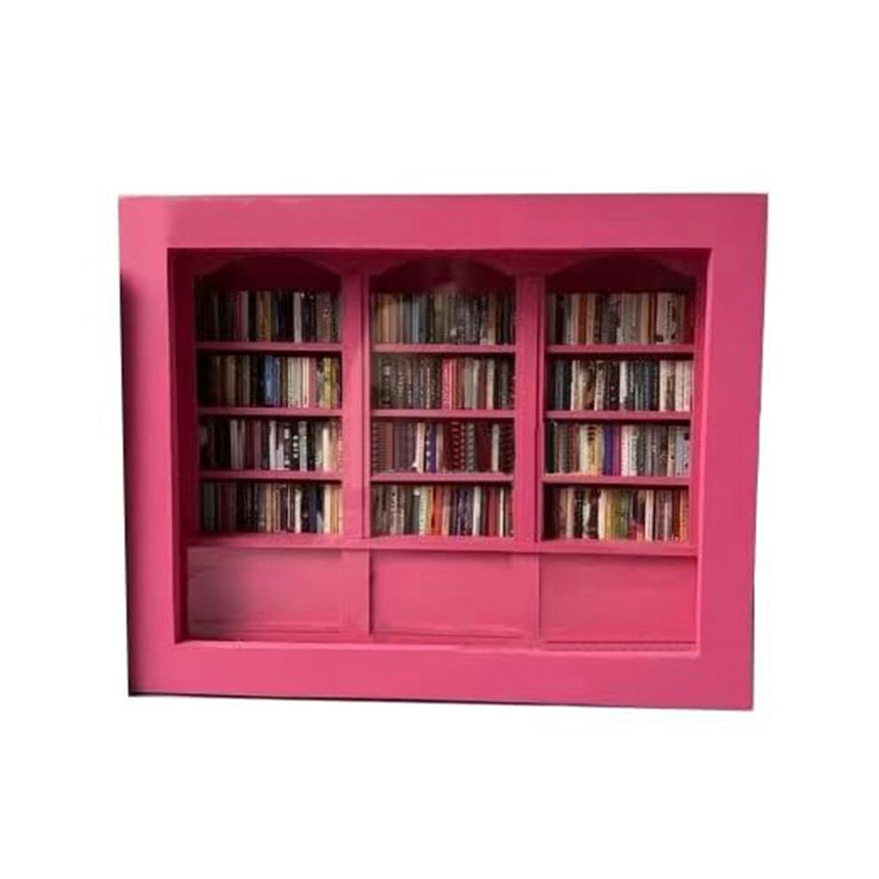 Miniature Bookshelf Ornaments, Mini Books, Gifts To Anxiety, Living Room Office Decoration Pink 6133340792831