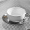 White Ceramic Tea for One Set with Handle, 450ml Teapot & 350ml Coffee Cup with Saucer 5