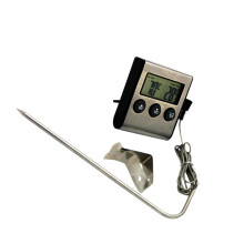 Stainless Steel Meat Thermometer with Clip for Accurate BBQ Grill and Oven Cooking
