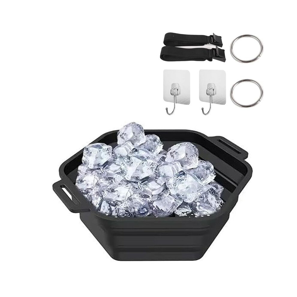 Ice Shower, Andahealth, Rapid Cooling Portable Ice Bath Barrel Foldable Silicone Ice Bath Tub Bucket For Bathing 6133591907558
