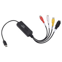 Convertisseur RCA AV Vers USB C Adaptateur de Carte de Capture VidéO 1 Canal AV NTSC PAL Convertisseur VidéO S/Composite Vers USB