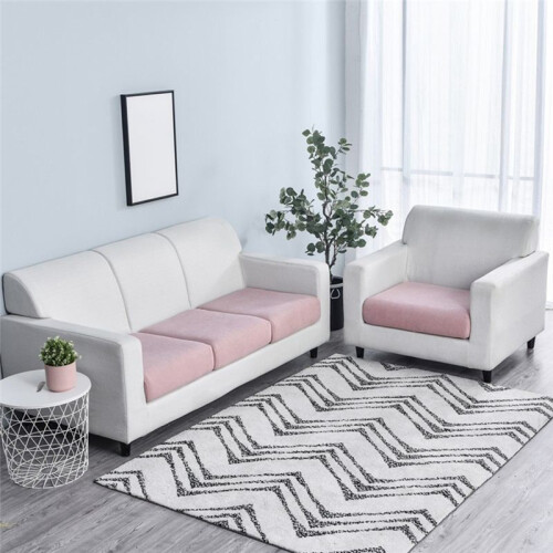 Stretch-Sofakissenbezug, Hochelastischer Stoff, Sofasitz, Sofabezug, Stoff, Sofakissenbezug, Grau 2
