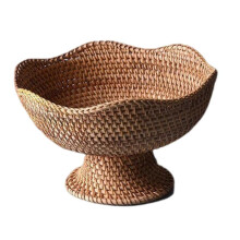 (M) Handicraftsman Artisanal Flexible Treat Bowl Ventilated Serving Tray For Kitchen Countertop Fruit Display Storage  S