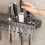 Wall Mounted Kitchen Storage Rack Large Capacity 90 Degree Rotation Chopsticks Cage Space Saving Moisture 5