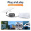 2 PCS Ethernet Cable Adapter for Starlink SPX Plug to RJ45 Connector for Gen3 Dishand Router,Rectangular Satellite 3.3ft 7