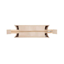(L, Beige zipper style) Dense Perceived Storage Bag With Customizable Divisions For Organized Carry Of Office Materials  S