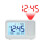 (White white screen) Minimalists Design LCD Electronic Projection Alarm Clock Detection Energy Saving Technology Bedsides Tabletop Use Multicolor 1
