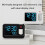 (White white screen) Minimalists Design LCD Electronic Projection Alarm Clock Detection Energy Saving Technology Bedsides Tabletop Use Multicolor 2