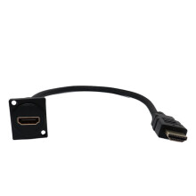 D Type High Definition Multimedia Interface Panel Mount Cable Male to Female Cable Flange Mount Pass Through Socket