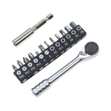 (H kuan) Double Head Mini Ratchet Screwdriver Ratchet Handle 1/4Inch Drive with Reversible Switches For Tight Space Multicolor