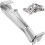 5" 10 Pack Gutter Hangers, Heavy Duty Hidden Rain Gutter Brackets Fastener Aluminum Gutter Bracket for Repairing Gutter 2