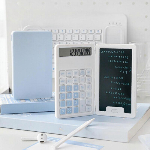 (White) High Accuracy 12Digit Calculator With Handwriting Recognition Technology Large Screen Scientific Functions For Office Use  White 1