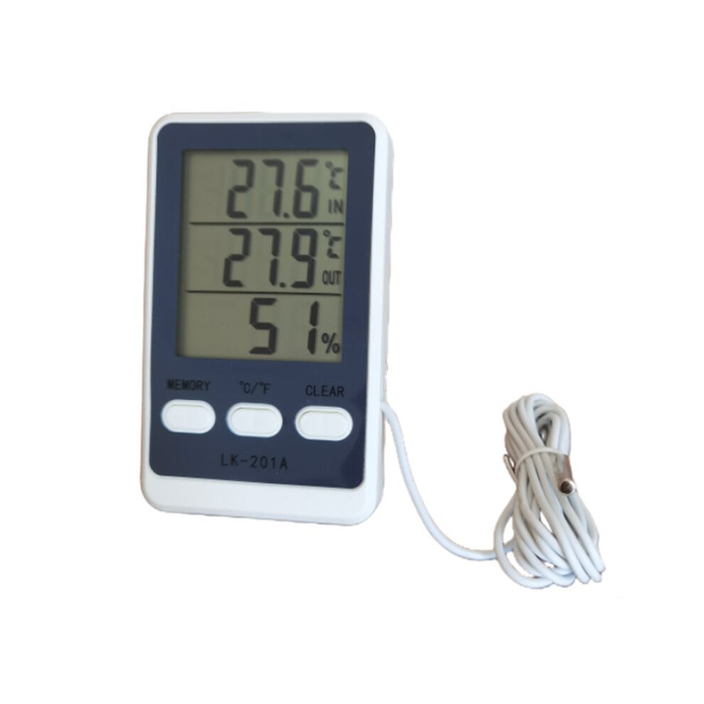 Exogio Digital Thermometer And Hygrometer Indoor/Outdoor Temperature Humidity Meter Lcd Display Sensor Probe Weather Station