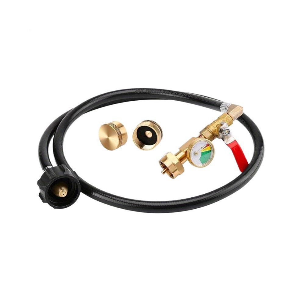 Refill Adapter For Propane Tank Propane Adapter With Glow In The Gauge Brass Connector With Hose Dark 6132964780460