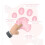 4 Pack Cat Paw Keycaps for MX Mechanical Keyboards, Cute Decorative Replacement Keycap Set 4