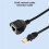 RJ45 CAT.5e Ethernet Extension Cable with Effective Interference Shielding 1M PVC Broadband Network Cable Extender 4