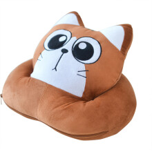 Coussin en peluche chat, compagnon de nuit en fibres de polyester ultra douces, coussin câlin idéal pour la maison, le bureau et les voyages, gain