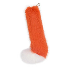 (5) Realistic Foxs Tail Keychain Faux Furs Bag Charm Versatile For Costume Parties And Everyday Use Multicolor