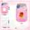 24Pcs Drift Bottle Shape Party Greeting Card Classroom-Pink 4