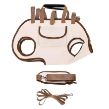 (S, brown) Cats-in-bag Carriers for Puppies Carry Bag Outdoor Travel Legs-Out Carriers Sightseeing Bag Window  S   brown