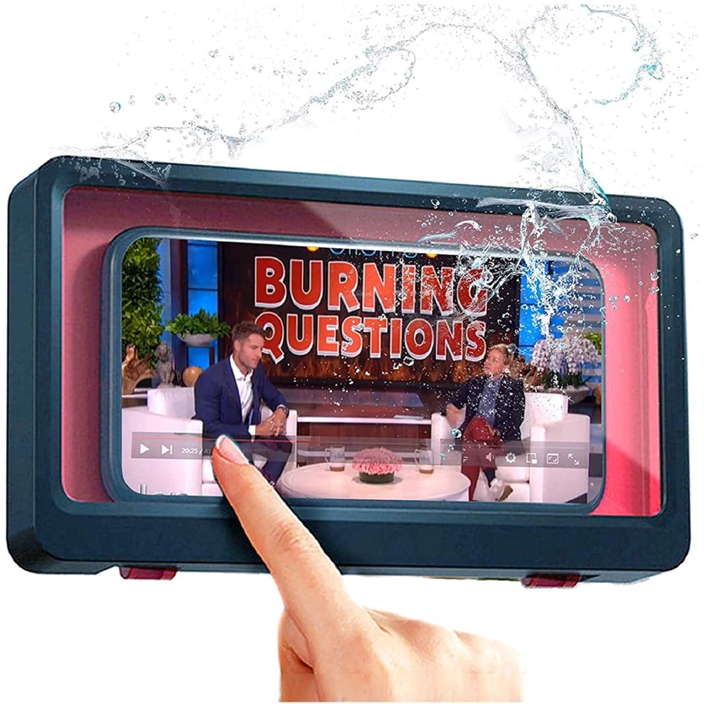 Wall Mount Phone Holder For Shower, Bathroom Case With Sound-Transparent Membrane, Sensitive Hd Touch Screen For Mobile Phones Up To 6.8 Inches, Ensur 9420858480235