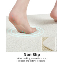 Tapis de bain en luffa pour zones humides, antidérapant pour surfaces texturées, séchage rapide et nettoyage facile, coussin confortable pour les