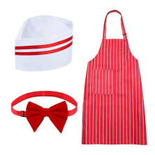 (Set one) Hot Dogs Sodas Jerk Movie Night Waitress Cosplay Costume Halloween Costume 1950s Adult Waiter Costume for Adult Women Men