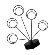 (Black) 5 Branch Photo Organiser Tree With Balanced Round Base Suitable For Parties Event Home Decorative Display Stand  Silver
