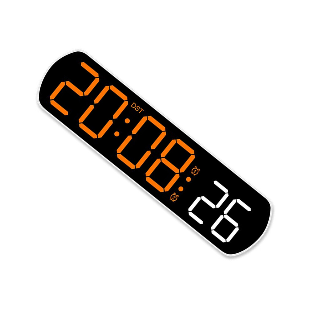 Digital Jump Second Alarm Clock With Led Temperature- Orange 7732000334139