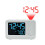 (White black screen) Minimalists Design LCD Electronic Projection Alarm Clock Detection Energy Saving Technology Bedsides Tabletop Use Multicolor 1