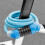 (B) High Security Bicycles Combination Lock Weatherproofed Combination Cable Lock for Public Parking Areas Multicolor 4