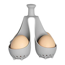 (4 egg holders) Oven Safe Oocyte Poaching Rack With Cold Handle Boiling Water Cooking Permanent Elastomer Plan Multicolor
