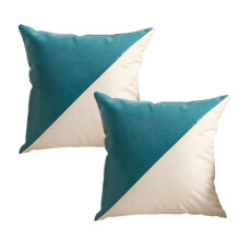 Housses de coussin carrées élégantes, design chic et moderne, fermeture éclair invisible, similicuir pour canapé, lit ou sofa, lot de 2 en