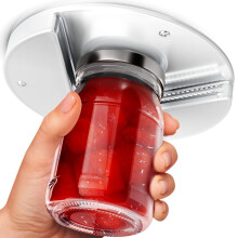 Under Cabinet Jar and Bottle Opener with Easy Grip, Hands MultiSize Lid Opening for Kitchen