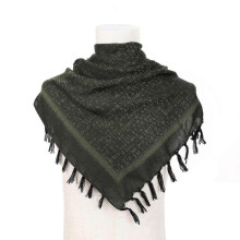 (Army Green) Tactically Adult Arab Scarf Multi Purpose Jacquard Pattern Keffiyeh Headscarf Middle Eastern Style Religious Scarf  Sand color