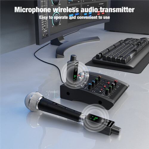2.4G XLR Microphone Adapter Wireless Microphone Transmitter Receiver System for Dynamic Mic Guitars Audio Mixers 1TX 1RX 2