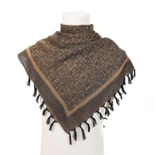 (Camel) Tactically Adult Arab Scarf Multi Purpose Jacquard Pattern Keffiyeh Headscarf Middle Eastern Style Religious Scarf  Sand color