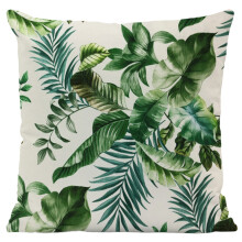 Housses de coussin à motif de feuilles de bananier vertes, housses décoratives d'extérieur en tissu mixte, microfibre de qualité supérieure pour