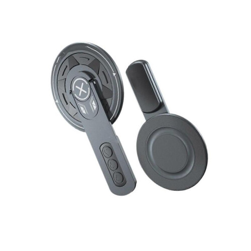 (BK) Ergonomic Aluminum Phone Holder Magnetic Rotating Base with Decompression Clicks For Comfortable Media Viewing Experience  Silver